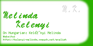 melinda kelenyi business card